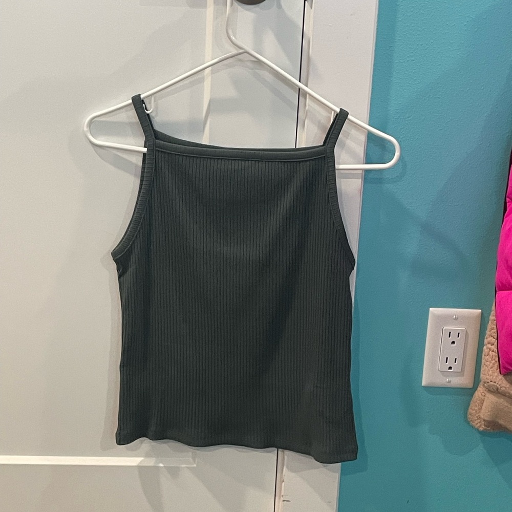 Green tank-top